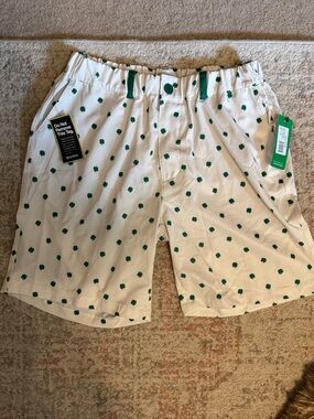 Tipsy Elves Men’s Clover Shorts Shamrock St Patrick’s Day NWT